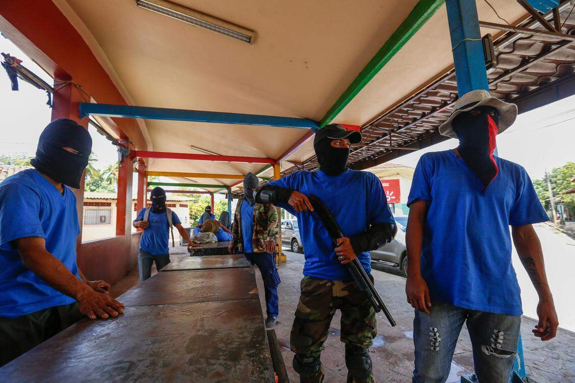 Heavily armed pro-government militia occupy the Monimbo neighborhood of Masaya, Nicaragua, on Wednesday, July 18, 2018.