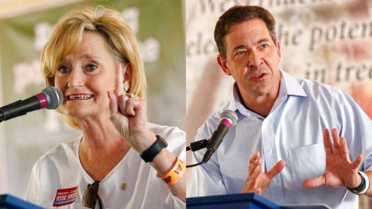 Incumbent U.S. Sen. Cindy Hyde-Smith, R-Miss., and state Sen. Chris McDaniel, R-Ellisville