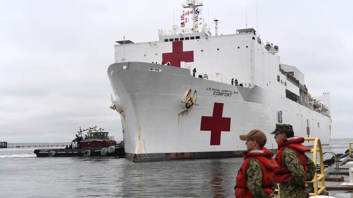 Trump orders Navy hospital ships Comfort, Mercy to aid states hit by coronavirus