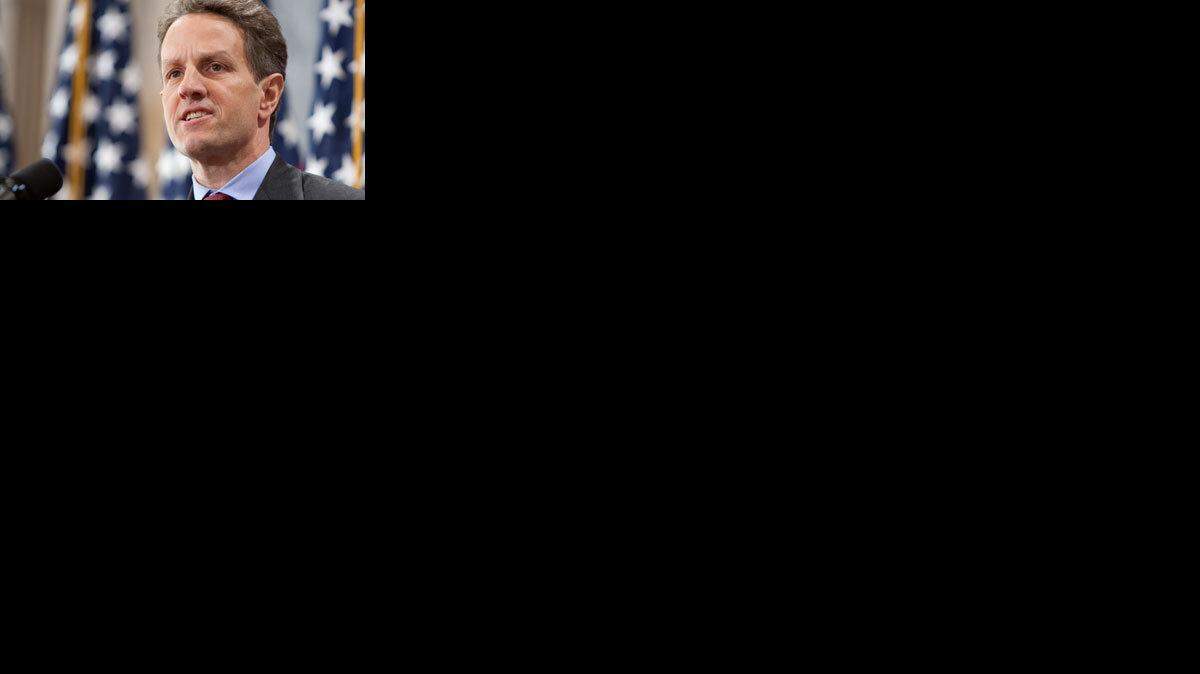 Treasury Secretary Timothy Geithner at a news conference in February when he announced a plan to take $500 billion in bad assets off the books of struggling banks and expand a Federal Reserve program to support up to $1 trillion in asset-backed securities.