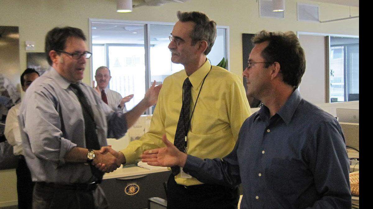 Kevin Hall, Greg Gordon and Chris Adams (left to right) were finalists for the 2010 Pulitzer Prizes for national reporting.