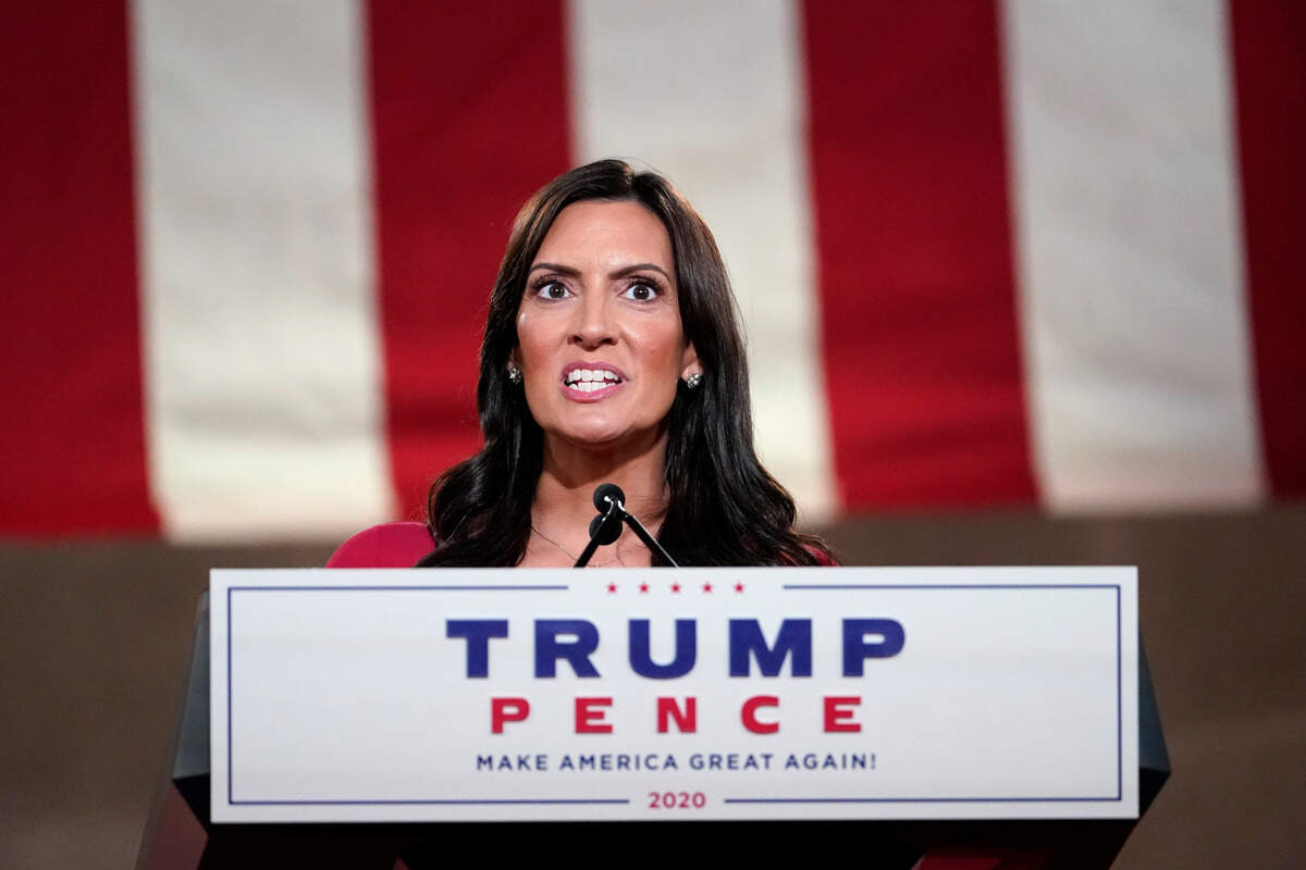 Florida Lt. Gov. Jeanette Nunez speaks during the Republican National Convention from the Andrew W. Mellon Auditorium in Washington, Tuesday, Aug. 25, 2020. (AP Photo/Susan Walsh)