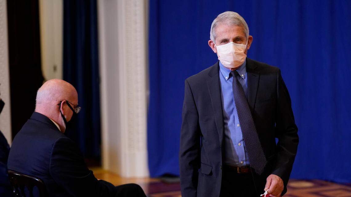 Director of the National Institute of Allergy and Infectious Diseases Dr. Anthony Fauci , arrives at the White House Dec. 18, 2020, in Washington. The infectious disesase expert is now advocating for people of color to be prioritize in the COVID vaccine rollout.