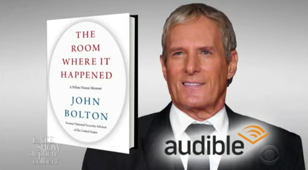The Late Show with Stephen Colbert got Michael Bolton to sing lines from John Bolton’s “The Room Where It Happened”