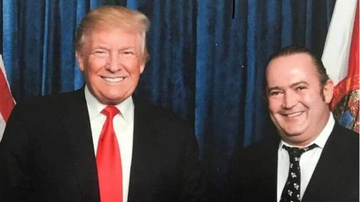 This screenshot shows Igor Fruman, a Soviet-born South Florida businessman, with Donald Trump. The congressional impeachment inquiry is seeking testimony from Fruman.