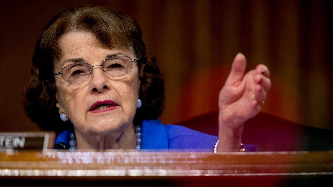 Sen. Dianne Feinstein, D-Calif., speaks during a Senate Judiciary Committee hearing on Capitol Hill in Washington, Tuesday, June 9, 2020. She is weighing whether her party should pursue filibuster reform in a divided Senate. (AP Photo/Andrew Harnik, Pool)