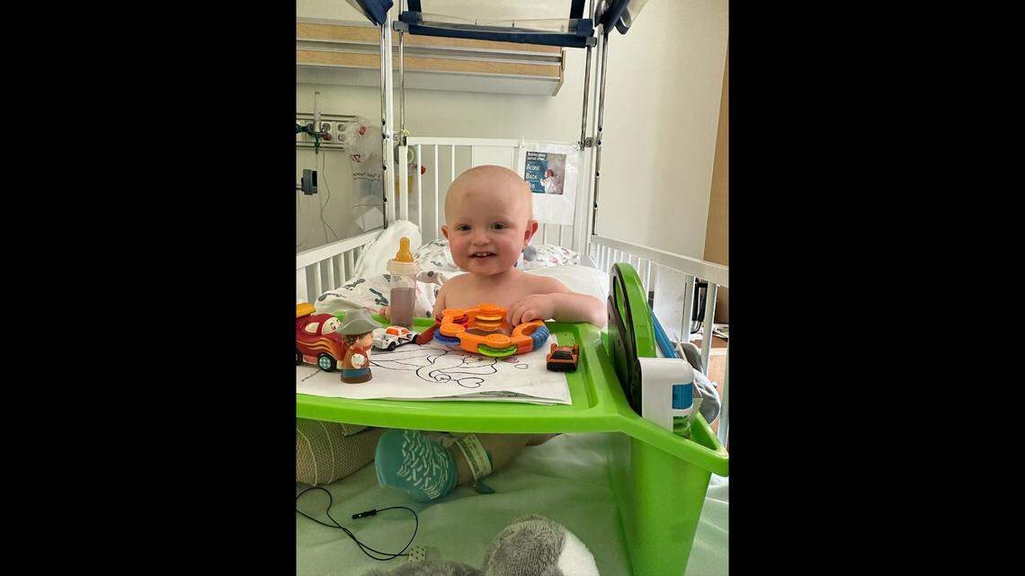 Obidiah “Obi,” 11-months-old, suffered two minor fractures to his femur when he was struck by a driver.