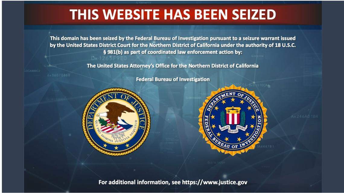 This screenshot shows the redirected domain www.usjournal.us, seized by the Department of Justice in early October as one of four Iranian websites it said were spreading propaganda in the United States.