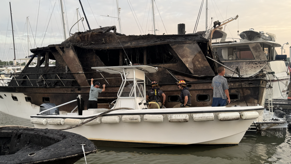 Fire destroys 7 boats docked at Hilton Head Island marina