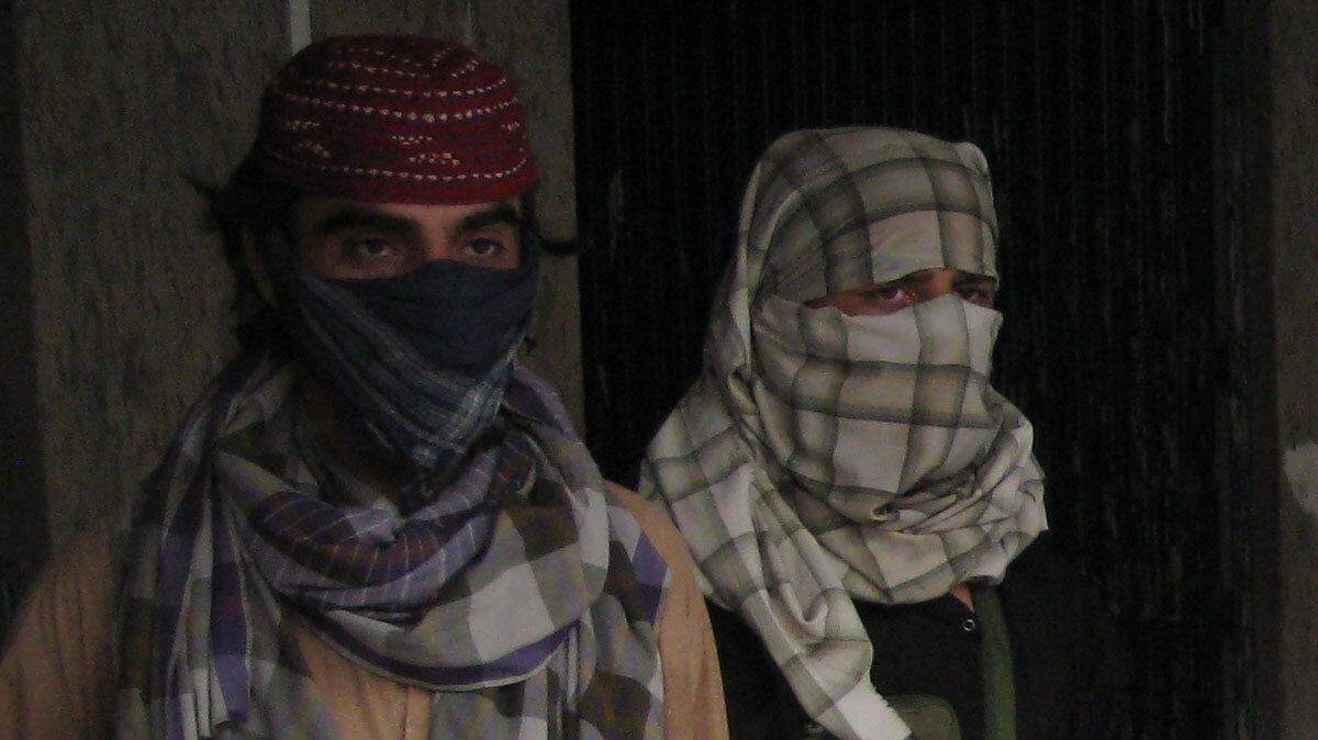 Qari Zainuddin, Pakistani militia commander with some of his men June 11, 2009, near South Waziristan, Pakistan.