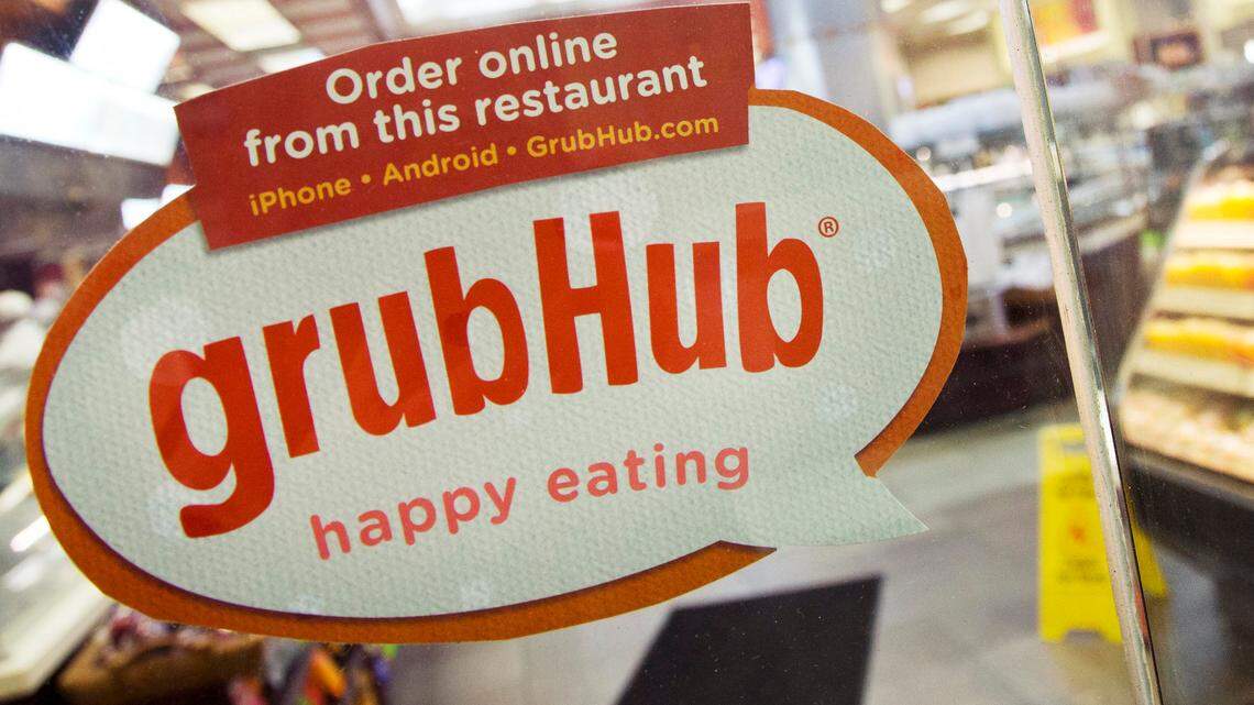 DC’s Attorney General sued the third-party delivery company Grubhub on Monday for charging hidden fees and misleading consumers during the COVID-19 pandemic.(AP Photo/Mark Lennihan, File)