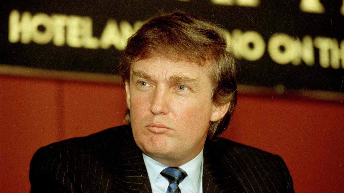 Donald Trump is pictured at a news conference at the Plaza Hotel in New York, Nov. 5, 1991. (AP Photo/Bebeto Matthews)