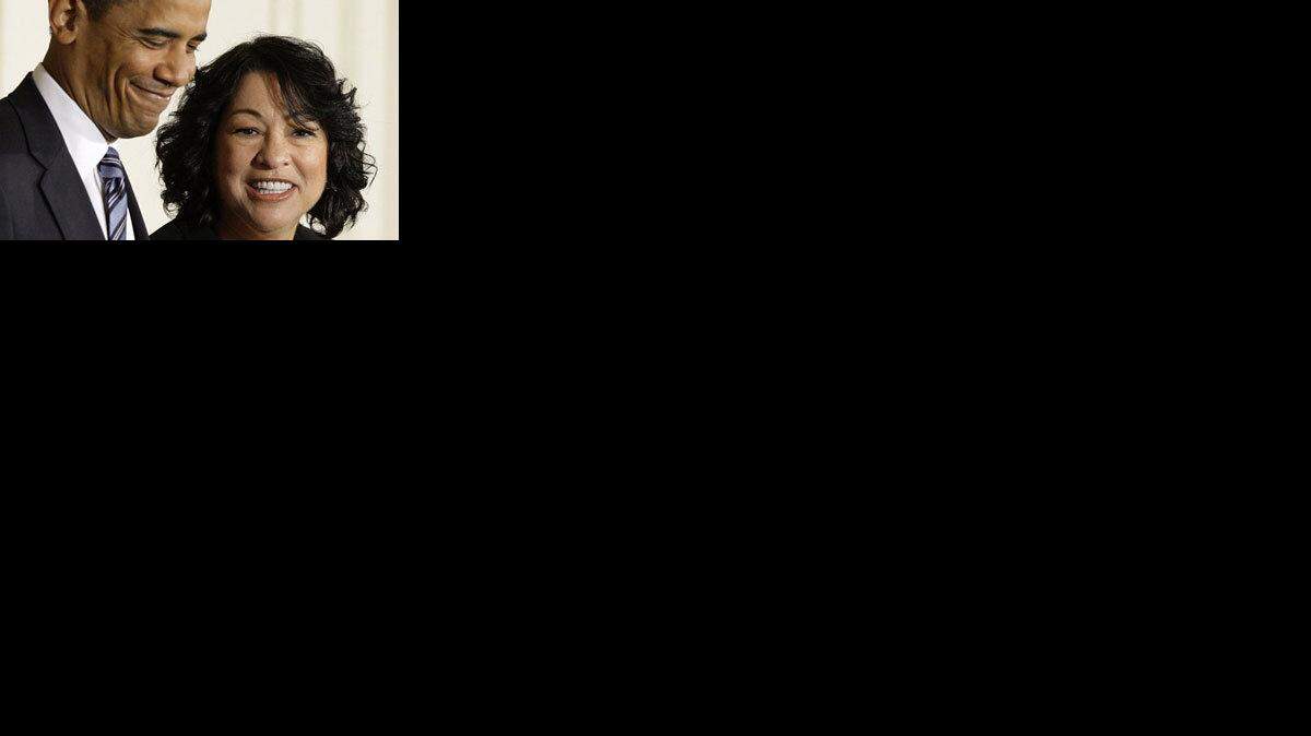 President Barack Obama announces federal appeals court judge Sonia Sotomayor, right, as his nominee for the Supreme Court, Tuesday, May 26, 2009, in an East Room ceremony of the White House in Washington. (AP Photo/Alex Brandon)