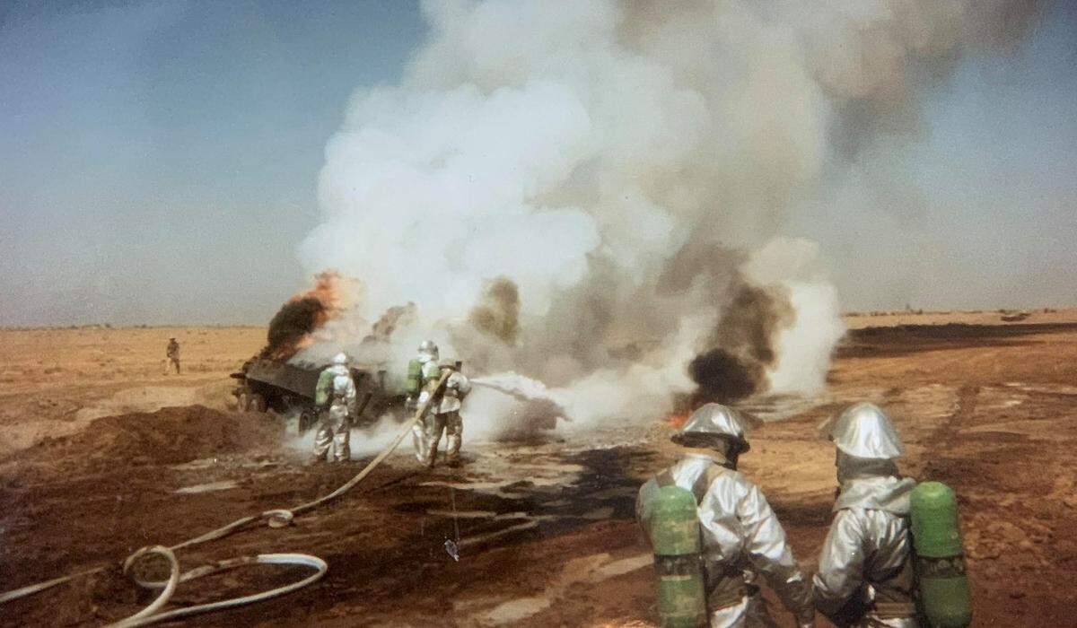 Former Marine Corps Sgt. Mark S. Villamac Ho deployed to Iraq in 2003 as an aviation rescue firefighter. He and the Marines he served with were exposed to firefighting foam in Al Numaniyah, Iraq, that the Defense Department is phasing out due to its links to cancer. In 2017 Ho was diagnosed with myeloma, a blood cancer and a second cancer in his nasal passages.