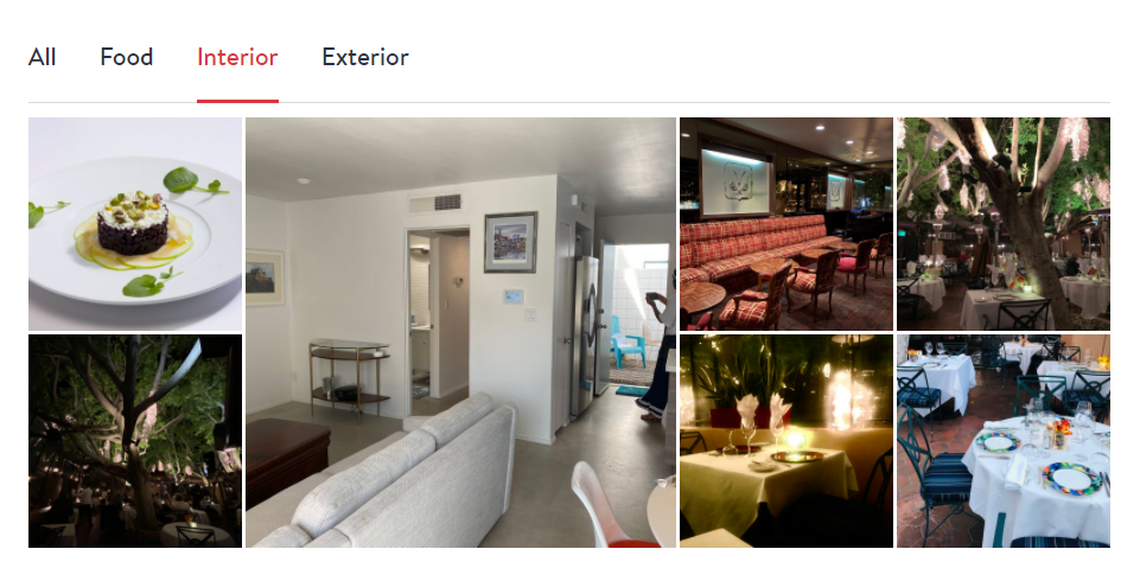 Le Vallauris restaurant in Palm Springs, California.