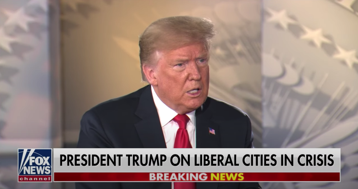 President Trump spoke with Fox News’ Sean Hannity in a town hall taped in Wisconsin on June 25, 2020.