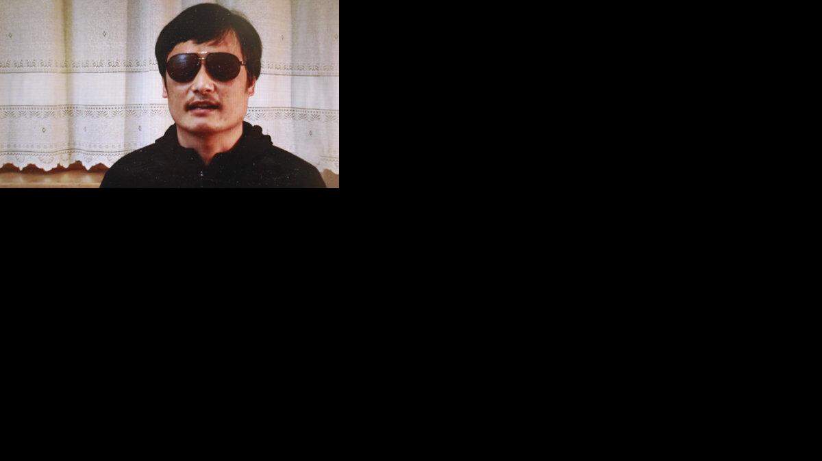 In this image made from video, blind legal activist Chen Guangcheng is seen on a video posted to YouTube by overseas Chinese news site Boxun.com. 

(AP Photo/Boxun.com)