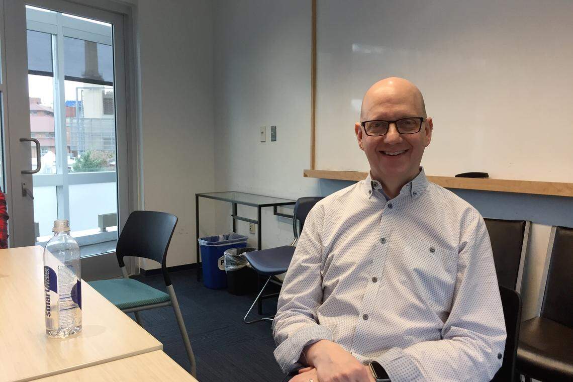 Bob Lord, chief security officer for the Democratic National Committee, previously handled mitigation of breaches at Twitter and Yahoo. He is seen here at DNC headquarters in a photo taken Oct. 5, 2018.