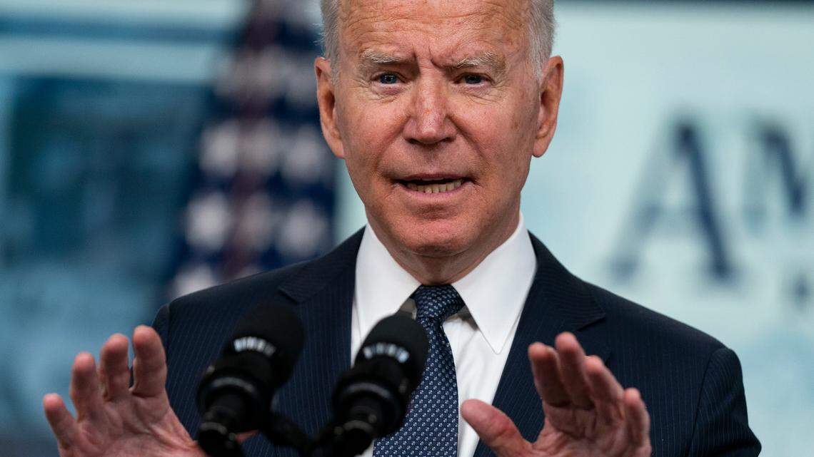 President Joe Biden speaks during an event in the South Court Auditorium on the White House complex, Thursday, July 15, 2021, in Washington.