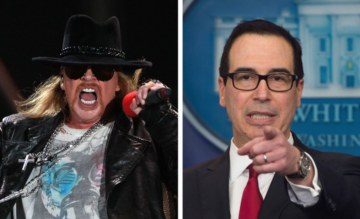 Axl Rose and Steven Mnuchin