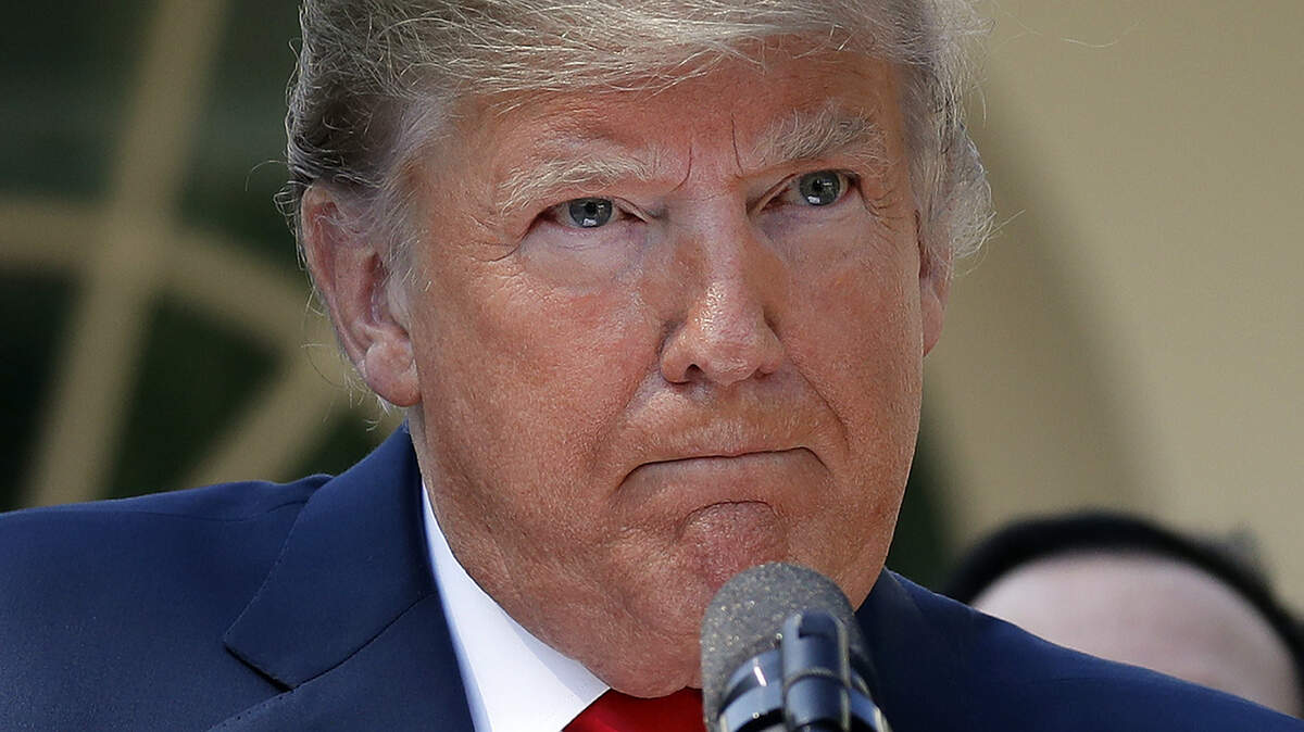 President Donald Trump pauses as he takes questions from members of the media about Supreme Court nominee Judge Brett Kavanaugh in the Rose Garden of the White House in Washington, Oct. 1, 2018.