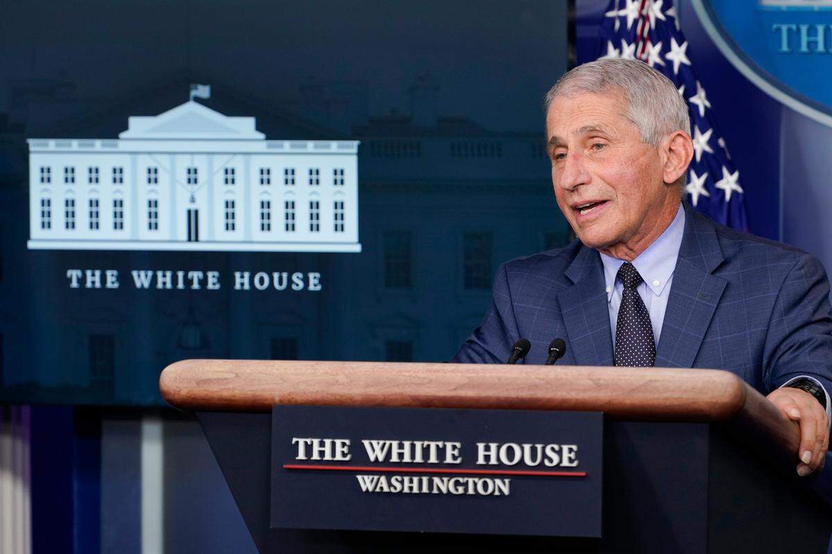 Dr. Anthony Fauci, director of the National Institute for Allergy and Infectious Diseases, speaks during a news conference with the coronavirus task force at the White House in Washington, Thursday, Nov. 19, 2020. (AP Photo/Susan Walsh)