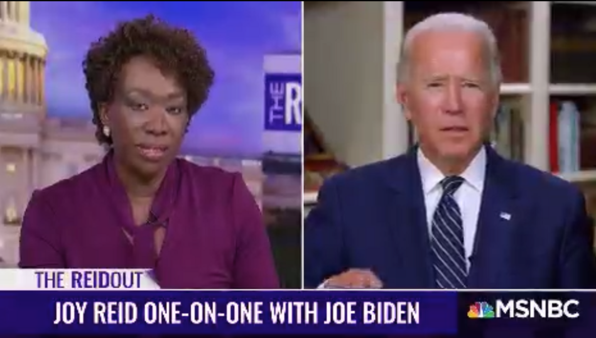 Joe Biden tells Joy Reid that he has four black women on his list of potential running mates