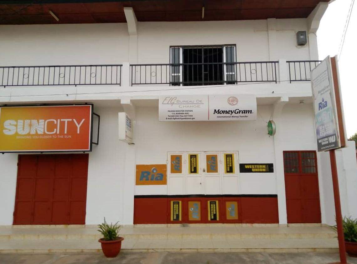 Both Iran’s Naftiran Intertrade Co. and its Dutch offshore services agent INCO Business Group claimed this address, on the outskirts of the capital of Banjul, in Gambian corporate records. However the nondescript building only houses a Western Union operation and a currency exchange house.