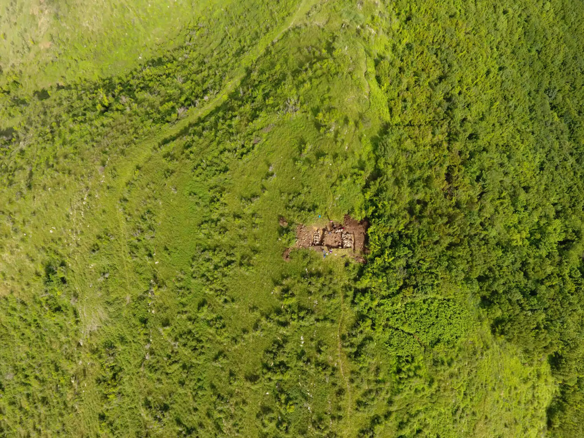 Ruins of the “unknown city” as seen from above in 2022.