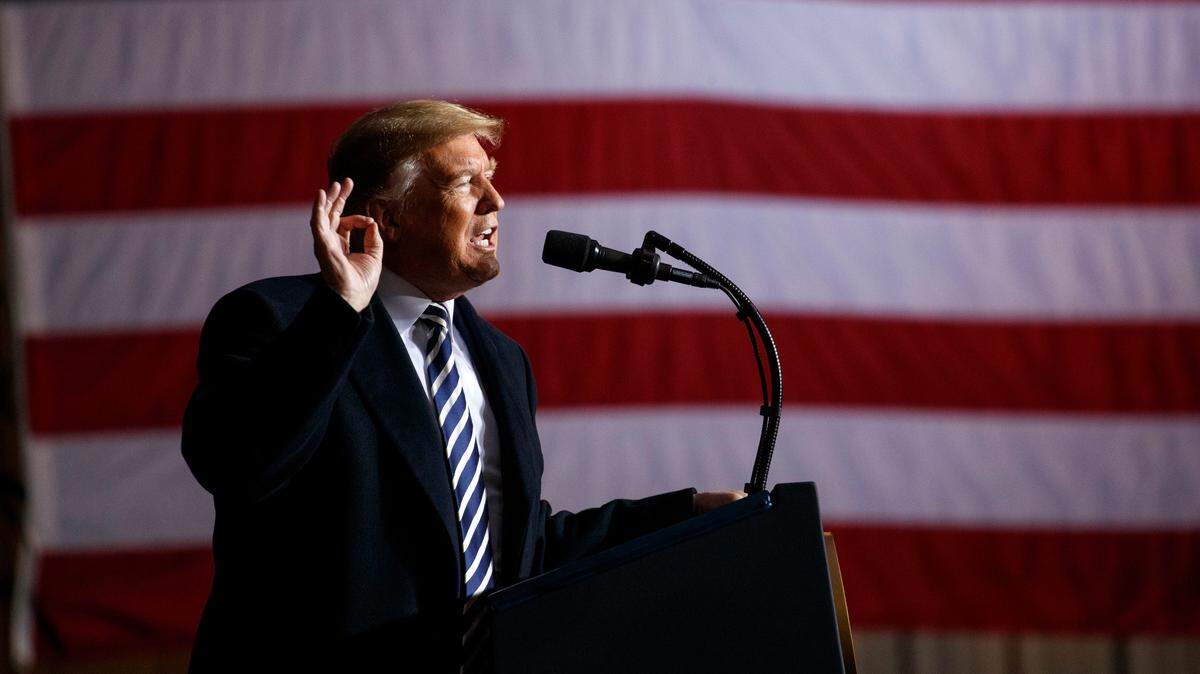 President Donald Trump speaks during a campaign rally at Columbia Regional Airport, Thursday, Nov. 1, 2018, in Columbia, Mo. (AP Photo/Evan Vucci)