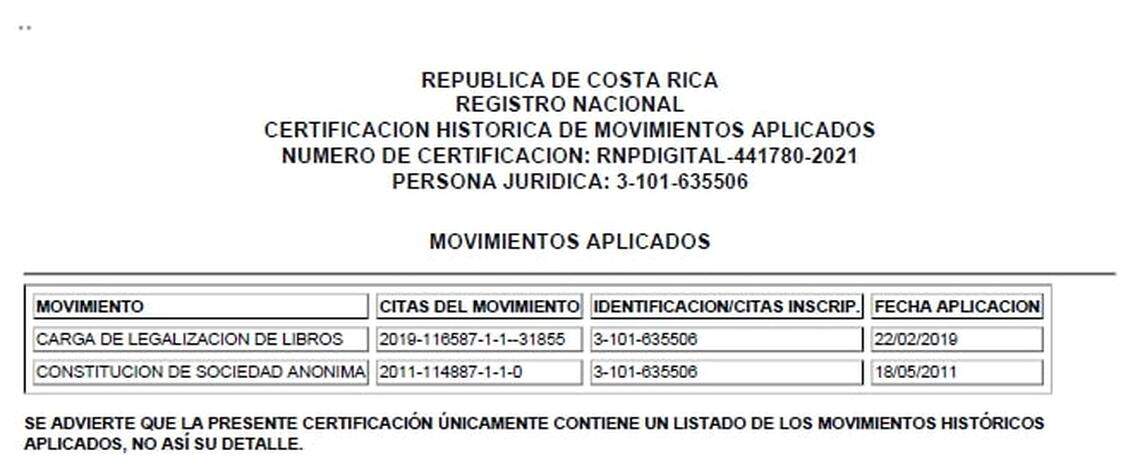 This screenshot show the corporate registration date in Costa Rica in 2011 for Triton Group A&A S.A, a private investigator. The company was opened with capital from Arthur Budovsky, who that same year opened Liberty Reserve, a crypto currency firm shut down two years later when Budovsky was arrested in Spain and extradited to the United States, where he was convicted of money laundering.