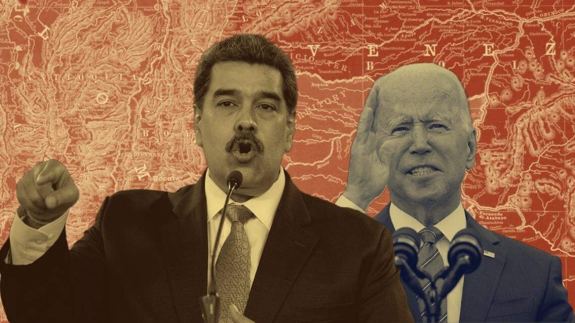 Venezuelan President Nicolás Maduro and U.S. President Joe Biden.