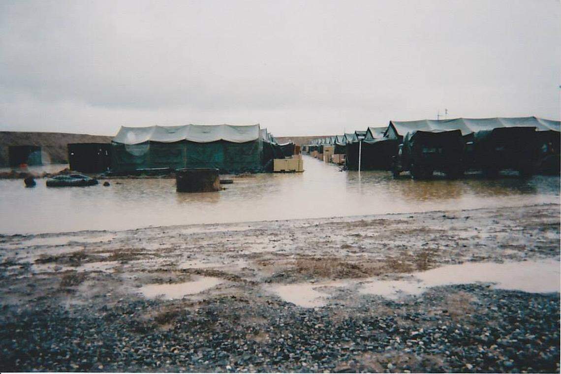 When it rained at Karshi-Khanabad Airbase in Uzbekistan, or “K2,” as it was known, it flooded. Tents filled with murky, sometimes multi-colored water. Veterans who served there said the safety precautions DOD put in place, including a clean layer of soil and gravel, did not protect them from the base’s contamination, which included fuel and solvents, depleted uranium and chemical weapons remnants. Many of them have now been diagnosed with cancer.