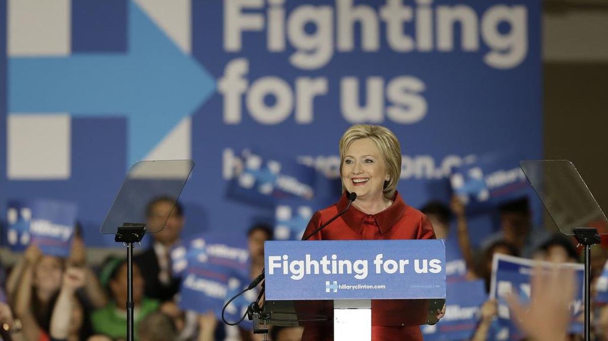 Democratic presidential candidate Hillary Clinton speaks at a rally at Texas Southern University Saturday, Feb. 20, 2016, in Houston.
