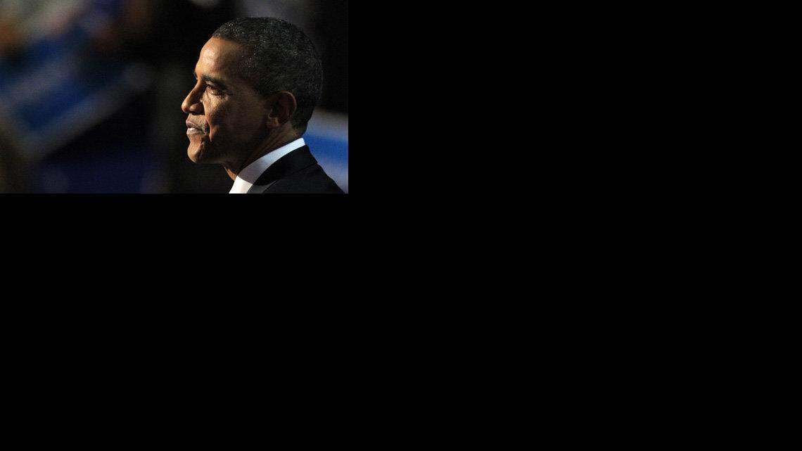 Barack Obama speaks at the Democratic National Convention.