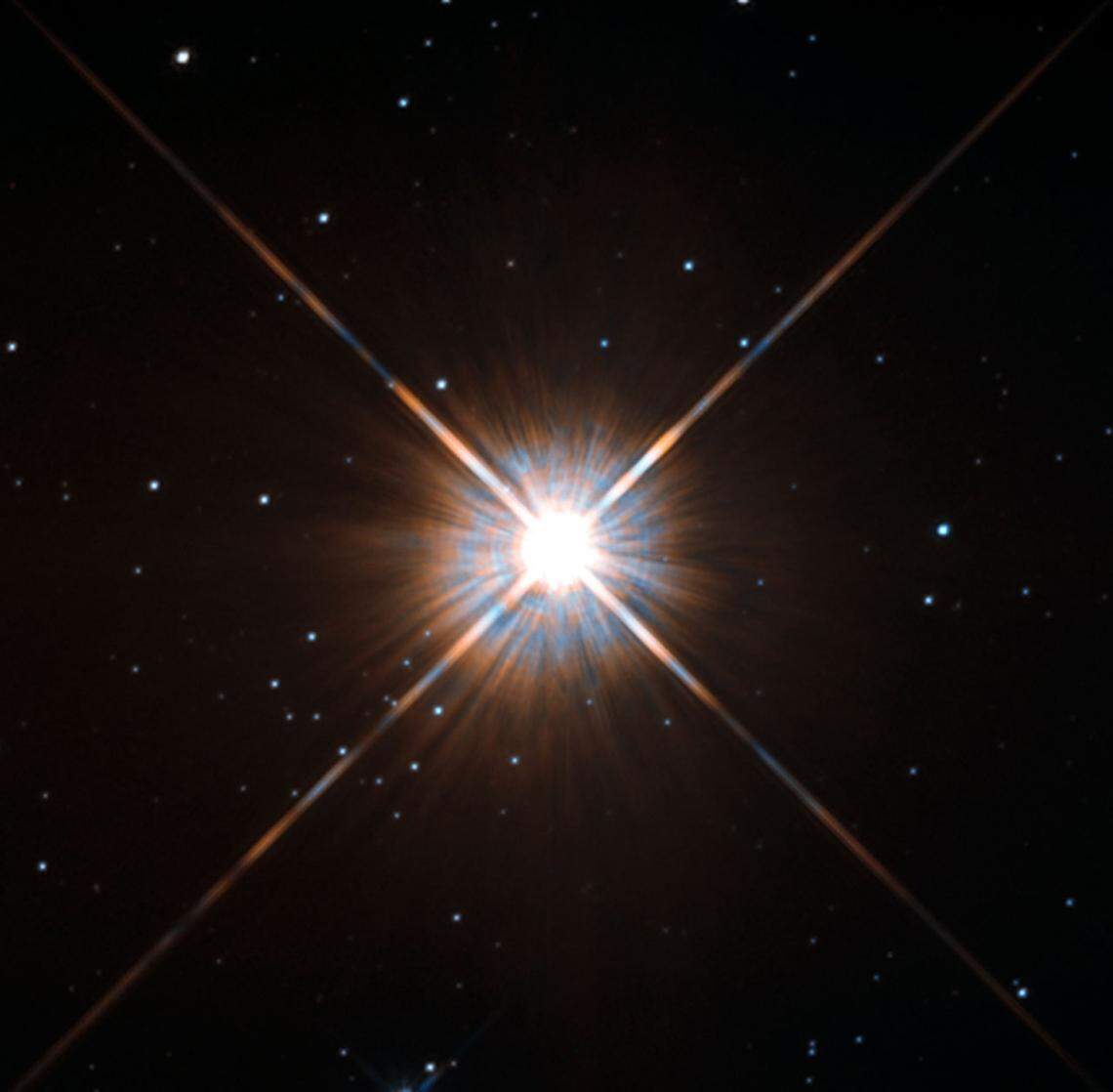 A photo from NASA’s Hubble Telescope shows Proxima Centauri, the star closest to Earth.