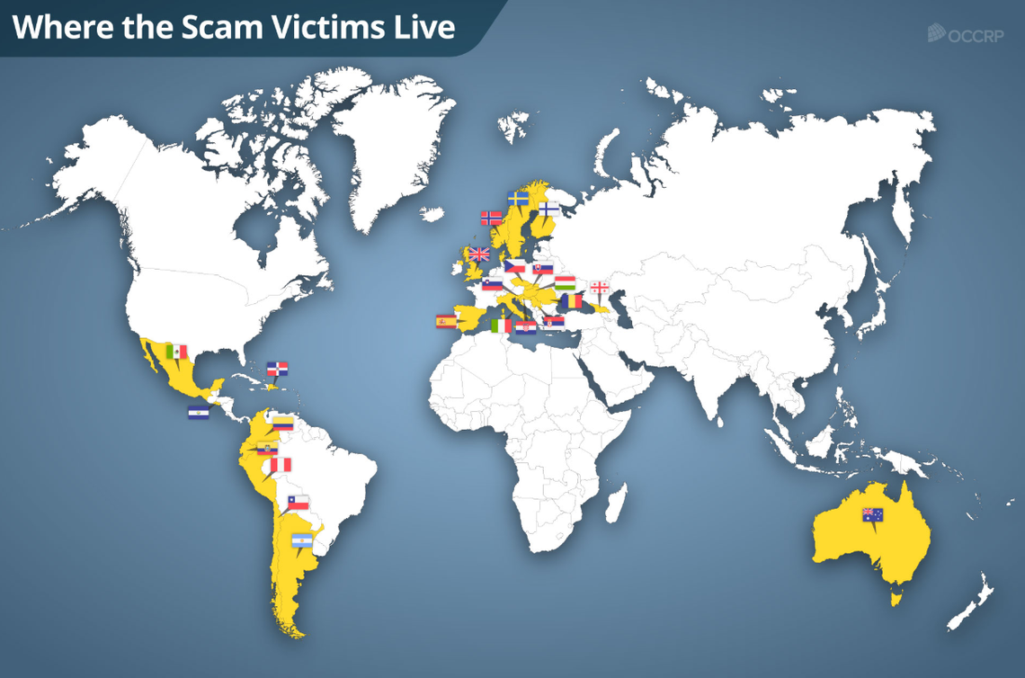 This map shows where Milton Group allegedly fleeced victims.