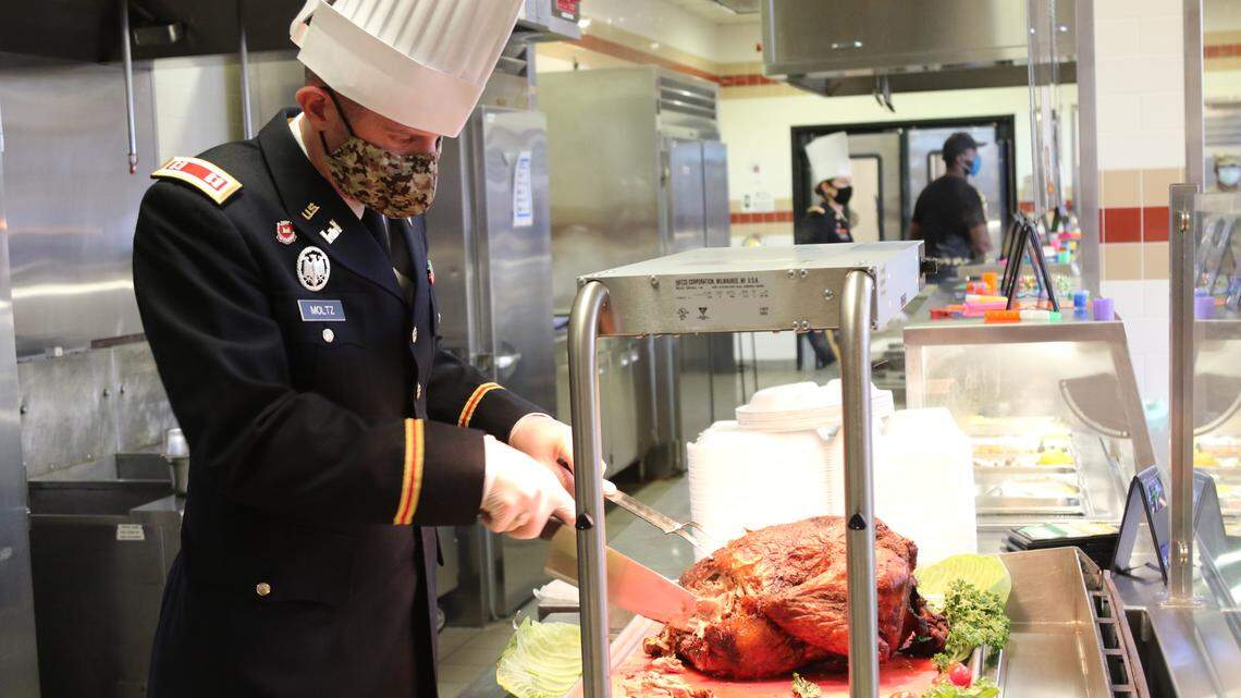 It’s ‘the Super Bowl for us:’ Military chefs deliver turkey to the troops despite COVID
