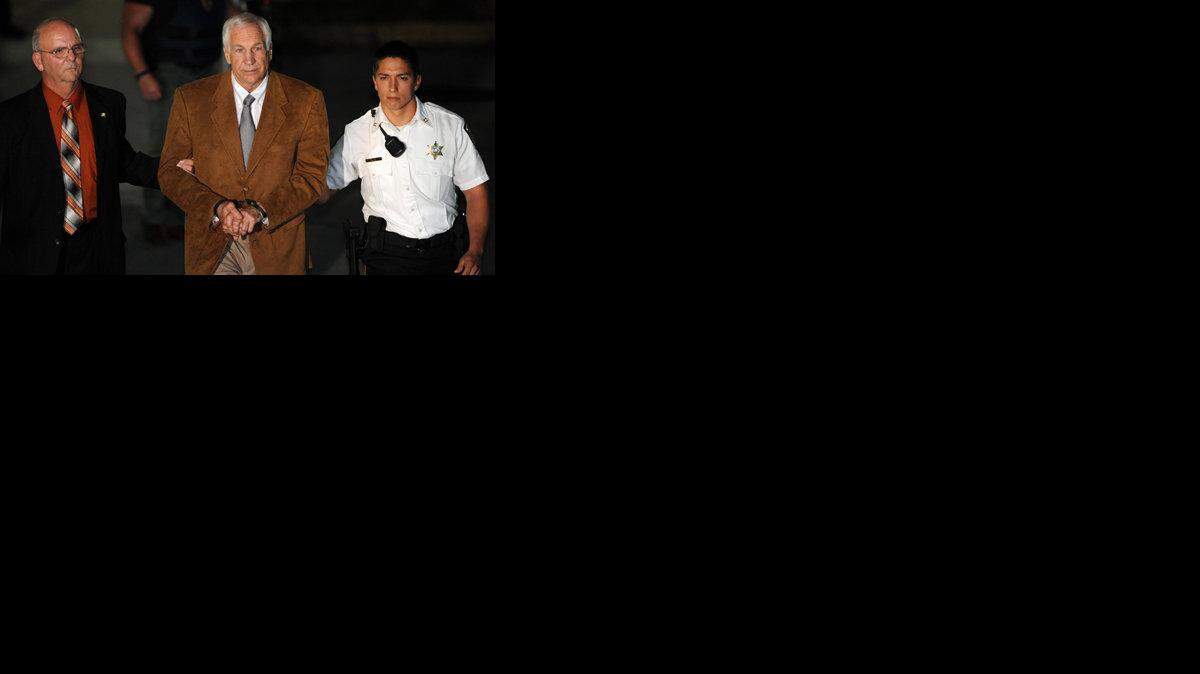 Jerry Sandusky leaves the courthouse after the verdict.