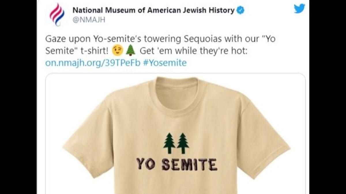 Sales of a pre-existing “Yo Semite” T-shirt have skyrocketed for the National Museum of American Jewish History after President Donald Trump twice mispronounced the name of Yosemite National Park.