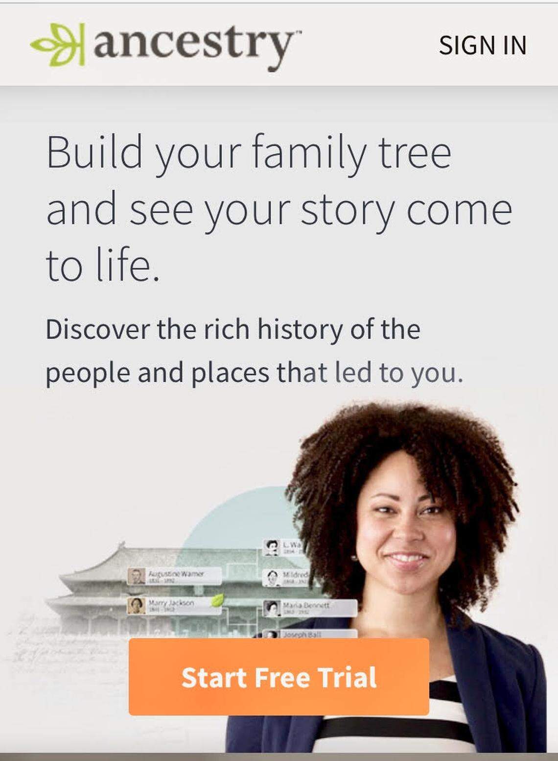 An Ancestry.com promotion from 2018.