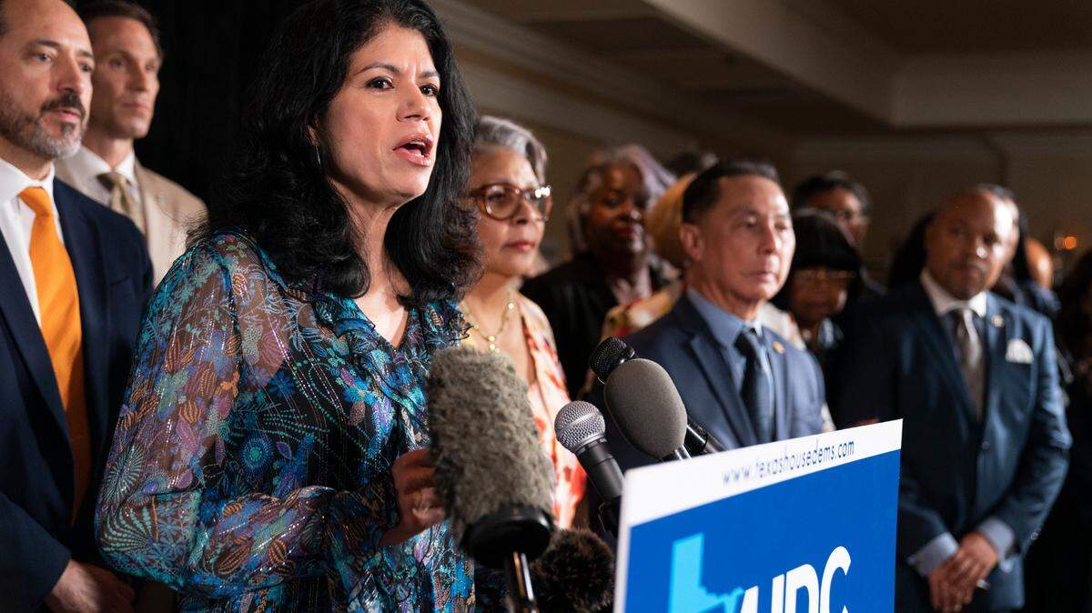 Democratic Texas state Sen. Carol Alvarado joined her fellow Texas legislators at a news conference Wednesday in Washington.