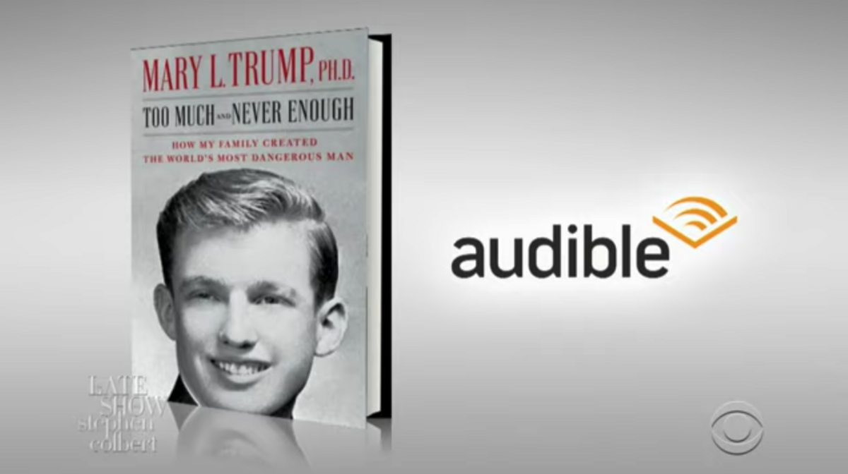 The Late Show with Stephen Colbert imagines what the Audible preview of Mary Trump’s tell-all book would be like.