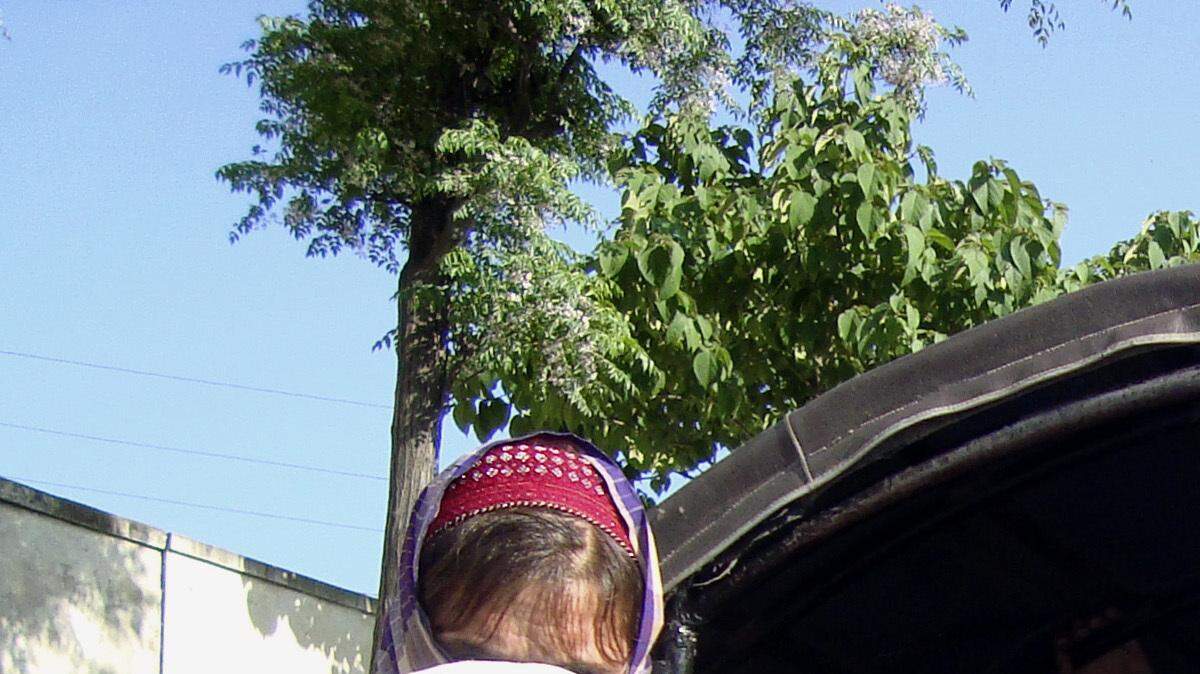 Pakistani Taliban leave Buner in a van on Friday.