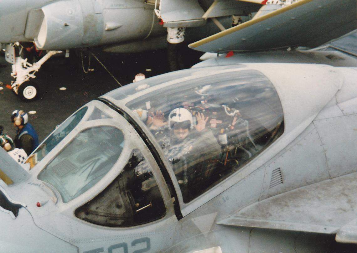 Navy Capt. James Seaman flew A-6 Intruder attack aircraft on the aircraft carriers Nimitz and Midway. He was also one of four Naval Air Weapons Station China Lake commanding officers to die recently of cancer. Capt. Seaman died in 2018 of lung cancer at the age of 61.