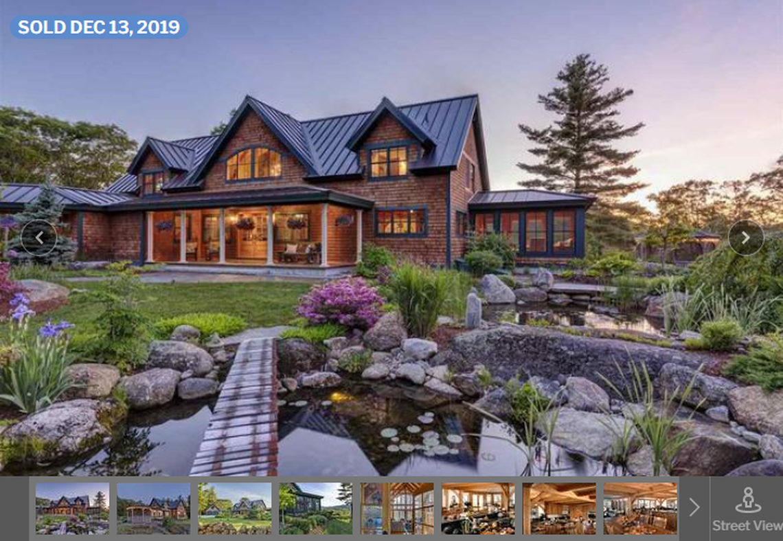 A property listing for the Bradford, N.H. home where Ghislaine Maxwell was arrested Thursday. The home had been purchased through a shell company in December 2019.