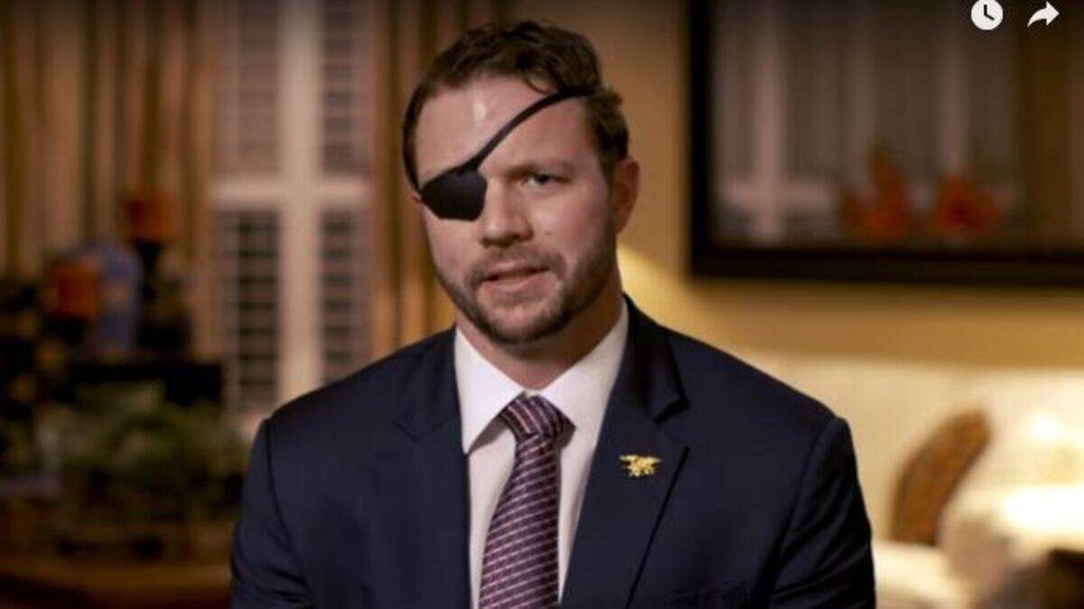Dan Crenshaw, Republican candidate for Congress in Texas's 2nd Congressional district, is shown.