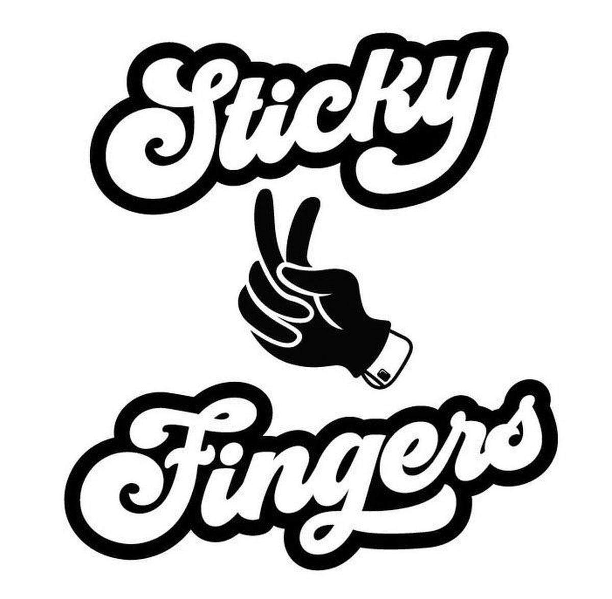 Logo for Sticky Fingers brand from trademark application filed by Inter Reserve Enterprises LLC, a company connected to Andrei Muraviev.