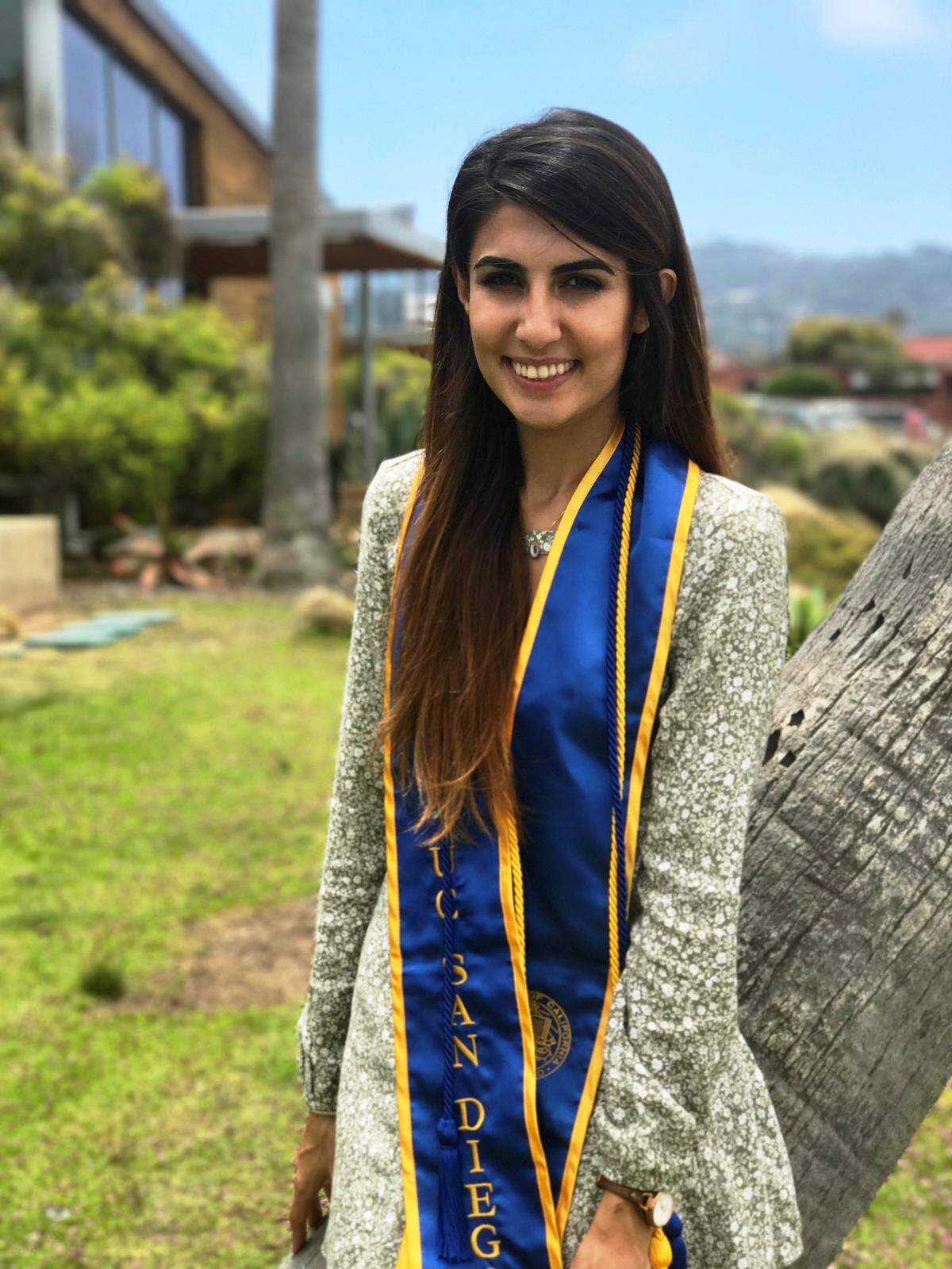 Shown in this June 2017 courtesy photo, medical researcher Diba Mortazavi had her Chase bank account in San Diego closed down without warning or explanation months later.