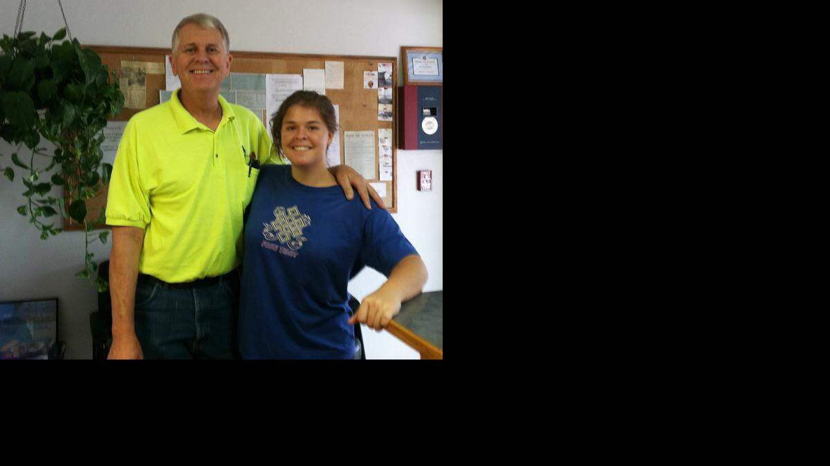 Kayla Mueller and her father, Carl Mueller.
